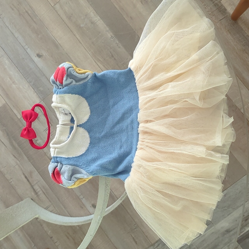 BabyGap Disney Snow White Tulle Dress 6-12M + Bow